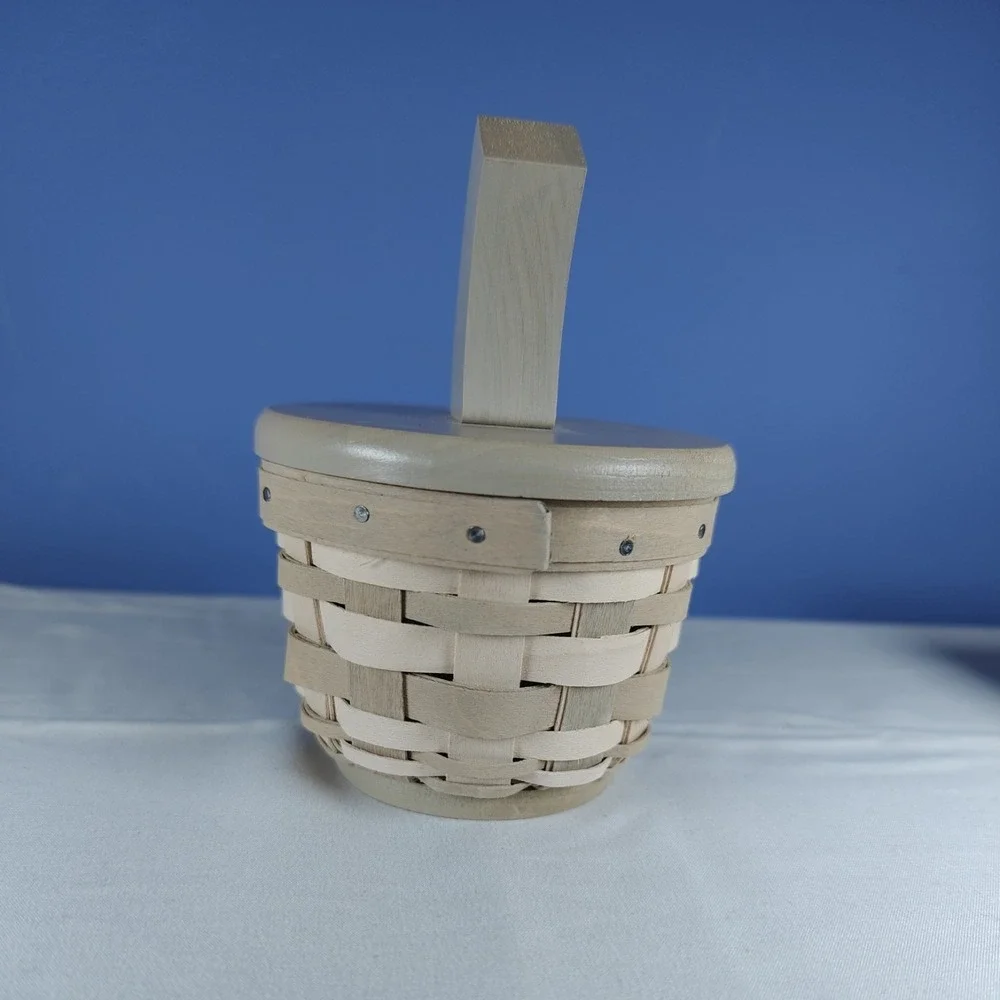 Longaberger 2017 Tiny Pumpkin Basket Set - Made in USA (Basket, Prot & Lid)‎